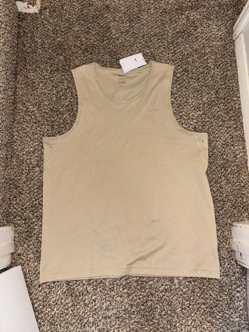 Nike Dri-FIT Men's Training Tank Top Beige Size XL